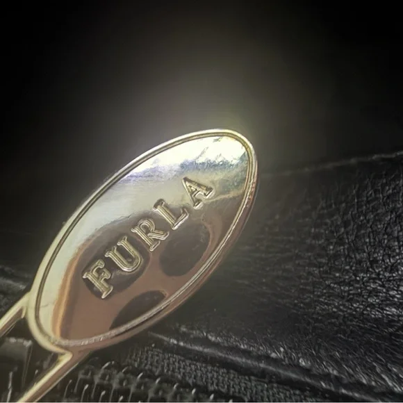 Furla Leather Logo Ribbon Hand Tote Bag - Picture 10 of 16